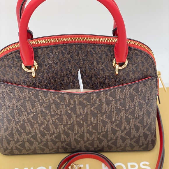 MICHAEL KORS Jet Set Medium Logo Dome Satchel XBODY - Picture 5 of 10